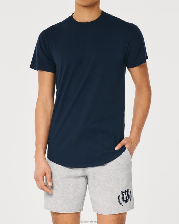 Bottoms Hollister Men Fleece Varsity Graphic Shorts 7\\ 488201335 Heather Grey
